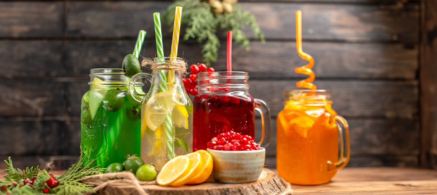 色とりどりのドリンク